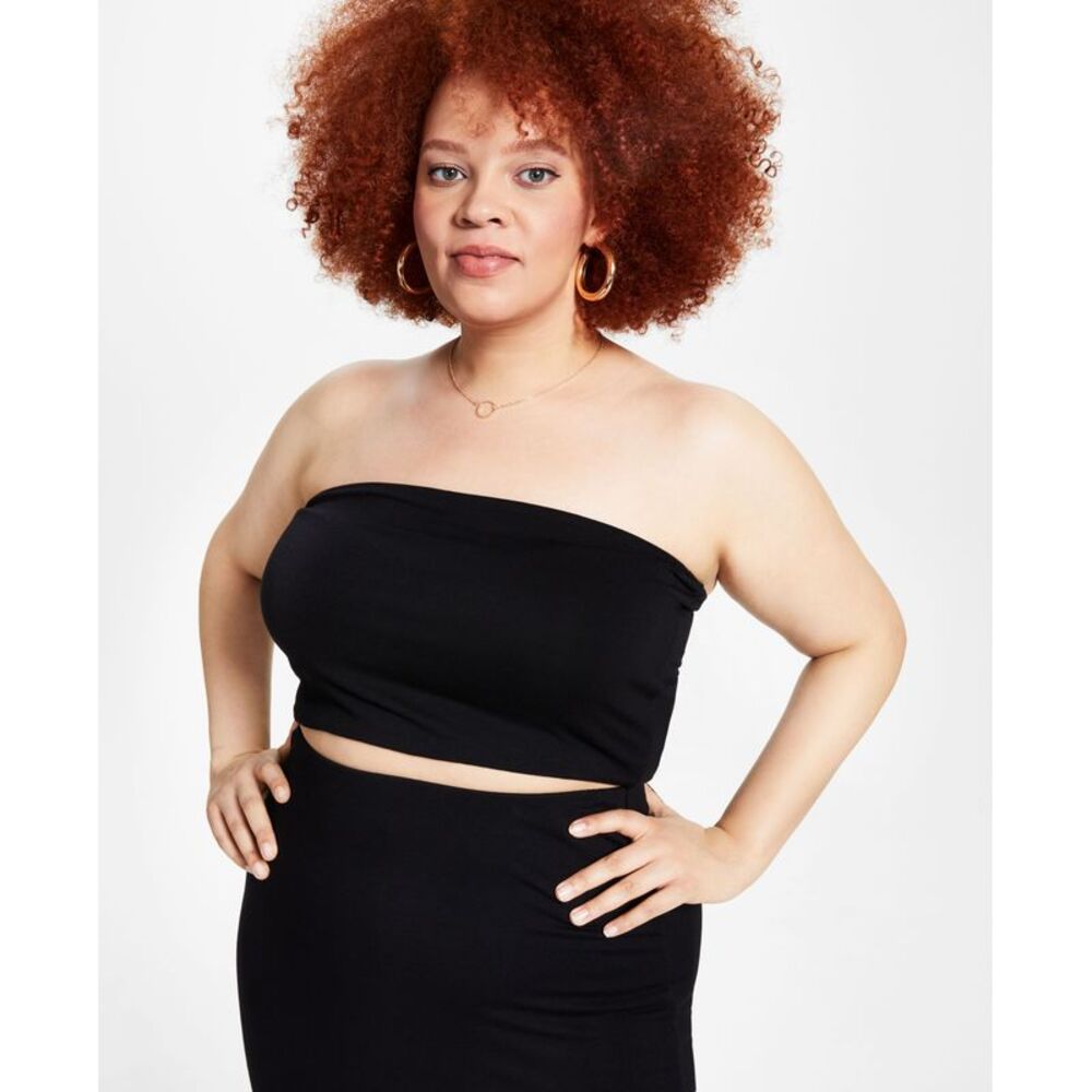 Bar III Trendy Plus Size Crepe Tube Top